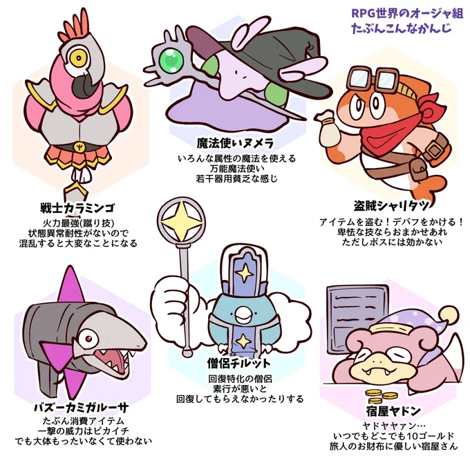 RPG世界のオージャ組がどんな職業か考えてた⚔️ 