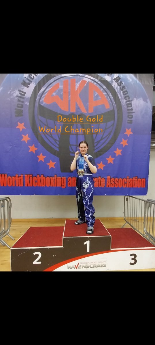 ASC_StMacharASG's tweet image. 📢Young Sportsperson achievement📢
Congrats to our very own Young Ambassador who represented Scotland in the World Kickboxing competition
I would say A smashed it as she came away as the WKA World Champion 2024 in her categories and won 2 gold medals
@stmacharacademy @stmacharpe