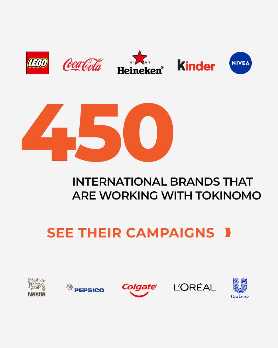 Did you know that 450 leading brands, including Kinder, Coca Cola, Nivea, Heineken, Lego, and Adidas, have chosen #Tokinomo for their retail revolution, bringing their products to life on the shelves?

Discover their innovative campaigns:
tokinomo.com/work