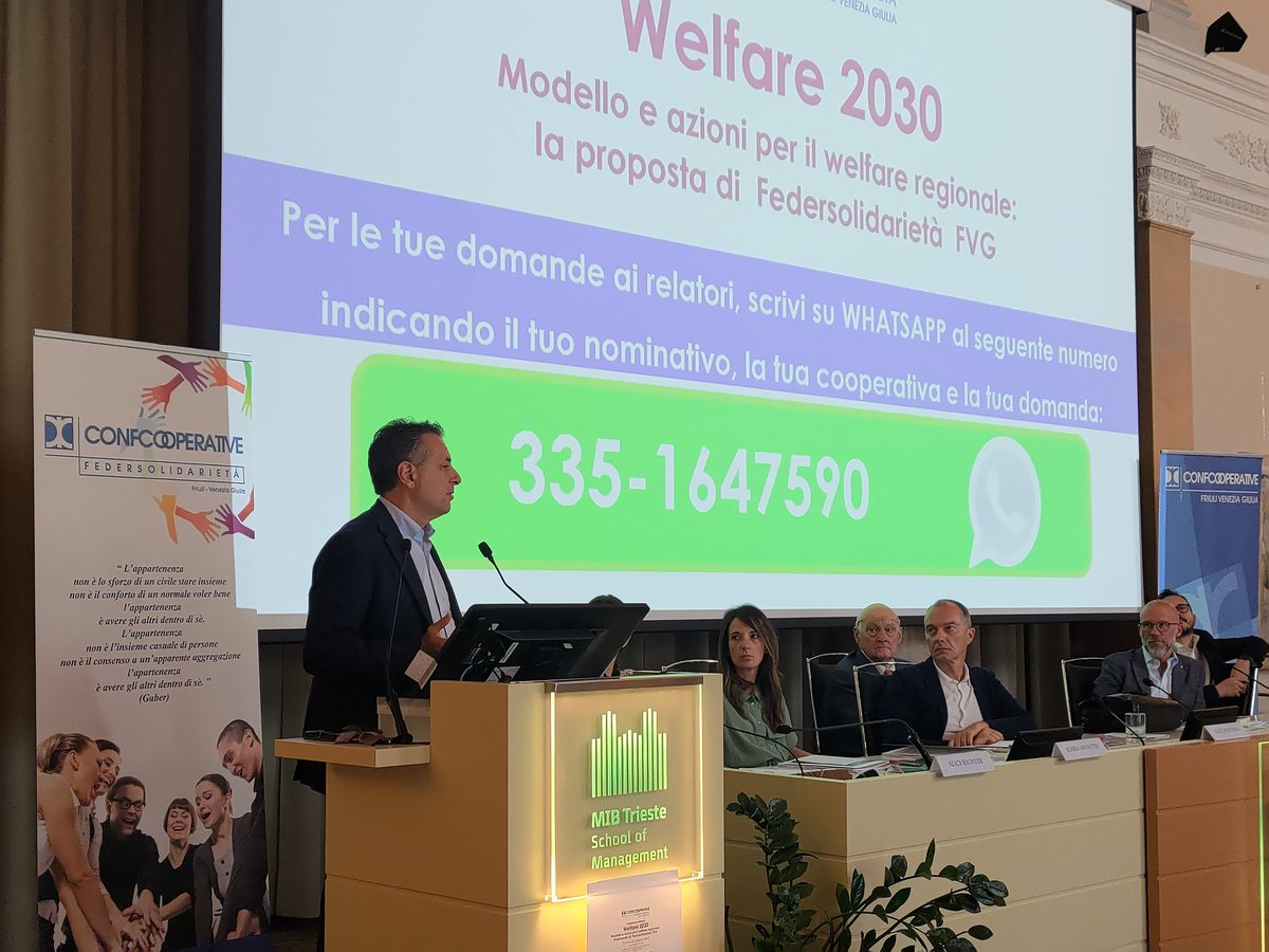 Il presidente nazionale <a href="/FedSolidarieta/">Federsolidarietà IT</a> Stefano Granata interviene a Trieste per assemblea regionale coop sociali
<a href="/Confcooperativ1/">Confcooperative</a>