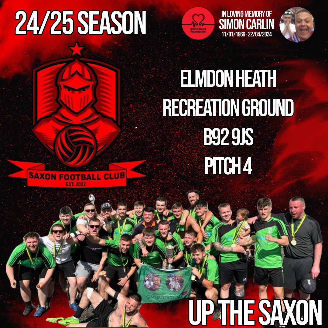 The Saxon will be playing our home matches at Elmdon Heath Recreation Ground in the 2024/25 season 👊🏼 Up the Saxon ❤️