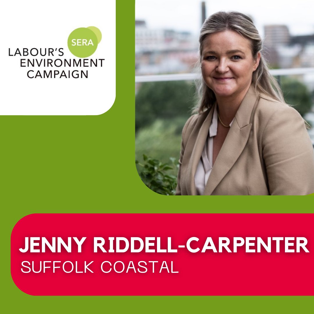 Labour's Environment Campaign - SERA (@serauk) on Twitter photo Good luck to <a href="/Jenny4SuffCoast/">Jenny Riddell-Carpenter MP</a> standing in SUFFOLK COASTAL. Jenny has made creating a cleaner, greener Suffolk one of her key priorities, preserving its beautiful nature and protecting rivers and coastlines. We look forward to seeing her in Parliament fighting to do just that! Good luck to <a href="/Jenny4SuffCoast/">Jenny Riddell-Carpenter MP</a> standing in SUFFOLK COASTAL. Jenny has made creating a cleaner, greener Suffolk one of her key priorities, preserving its beautiful nature and protecting rivers and coastlines. We look forward to seeing her in Parliament fighting to do just that!
