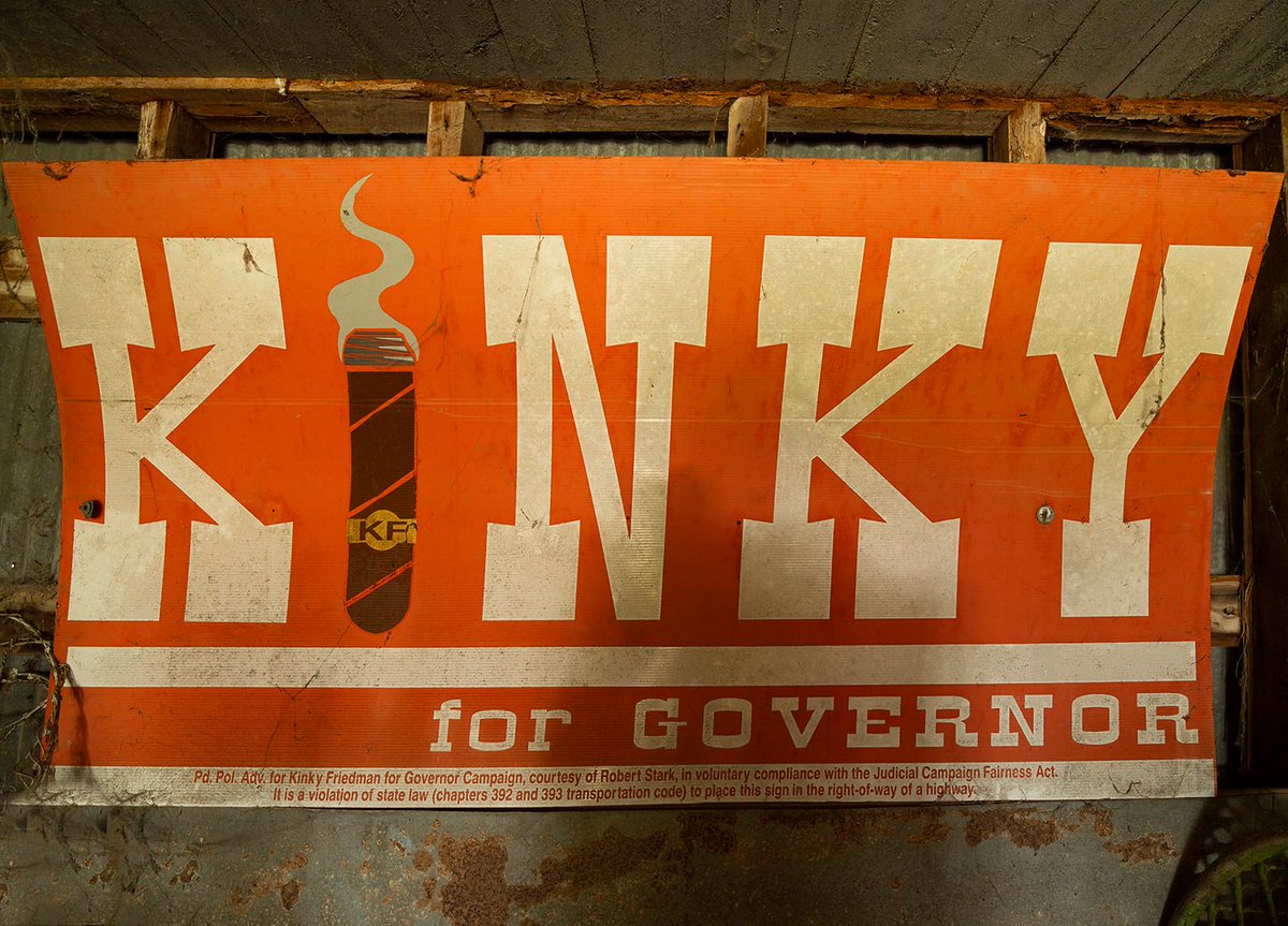 "Before I left the White House that night, as a token of my gratitude, I gave Bill [Clinton] a Cuban cigar. I told him, "Mr. President, don't think of it as supporting their economy. Think of it as burning their fields."

---- Kinky Friedman, who died today at the age of 79