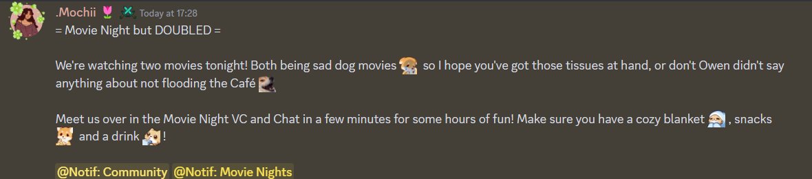 It's movie night time!

#JuiceCafe