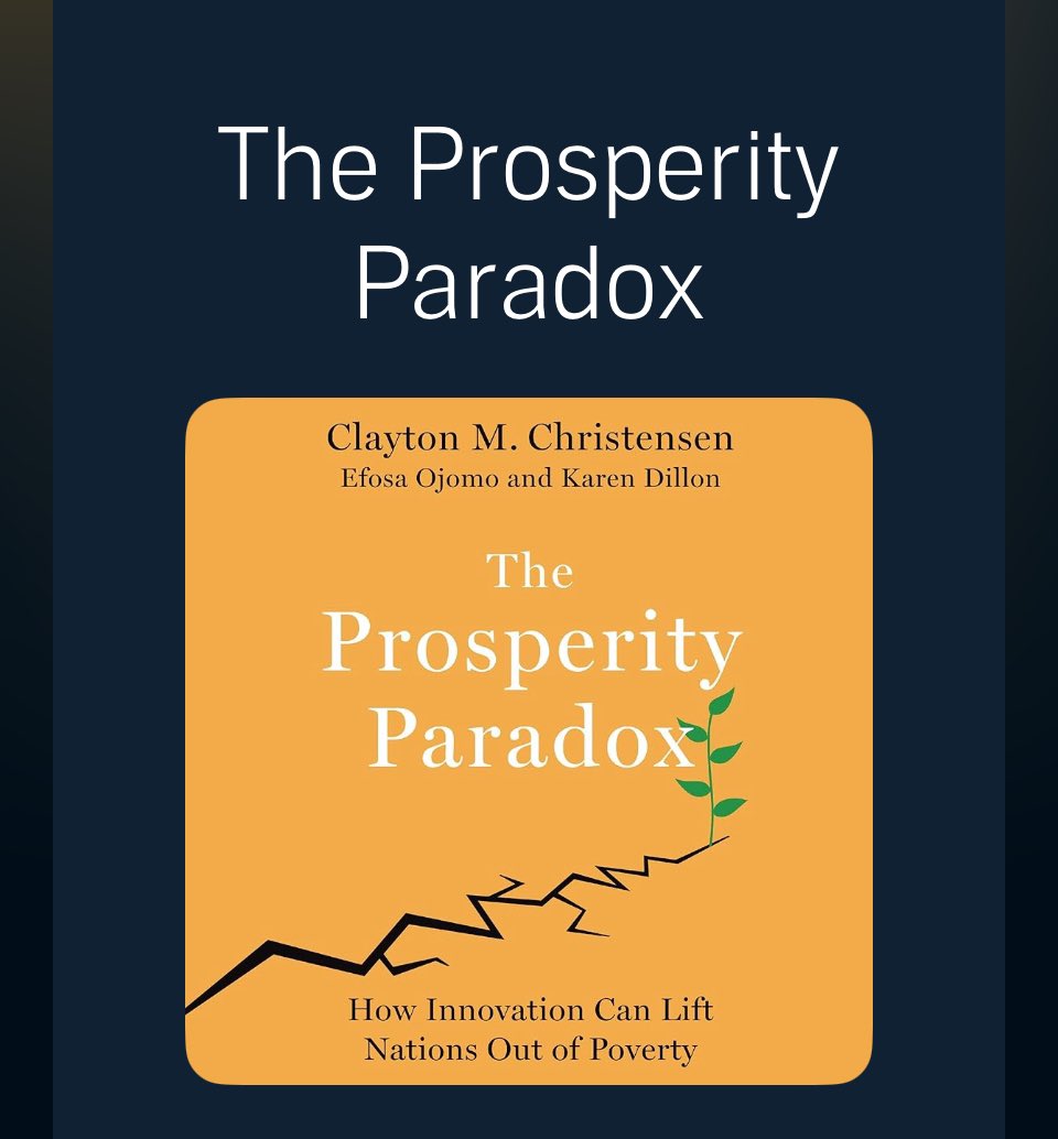 groblerjohan's tweet image. I am enjoying and learning much from the book The Prosperity Paradox by Clayton M Christiansen 
#continiouslearning 
#innovation 
#audioBook 

audible.com/pd/0062891677?…