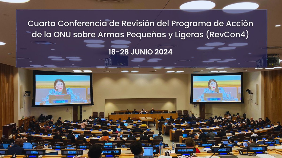 IANSAnetwork's tweet photo. La Cuarta Conferencia de Examen del #UNPoA #RevCon4 pronto llegará a su fin...
Vea el tercer borrador del documento final aquí: https://t.co/MAVrl873Tf https://t.co/GwSsUlldFw