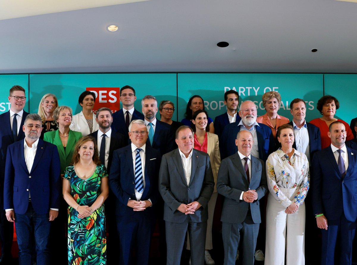 PES_PSE's tweet photo. A la suite de l’excellent résultat de la liste commune @partisocialiste – @placepublique_, conduite par @rglucks1 aux élections européennes, les chefs d'État et de gouvernement, les commissaires et dirigeants européens ont exprimé leur soutien au #NouveauFrontPopulaire (NFP) pour les prochaines élections législatives en France. Ensemble, les forces de gauche doivent être le rempart à l’extrême droite.

@faureolivier