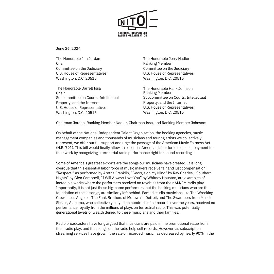 National Independent Talent Organization tweet media