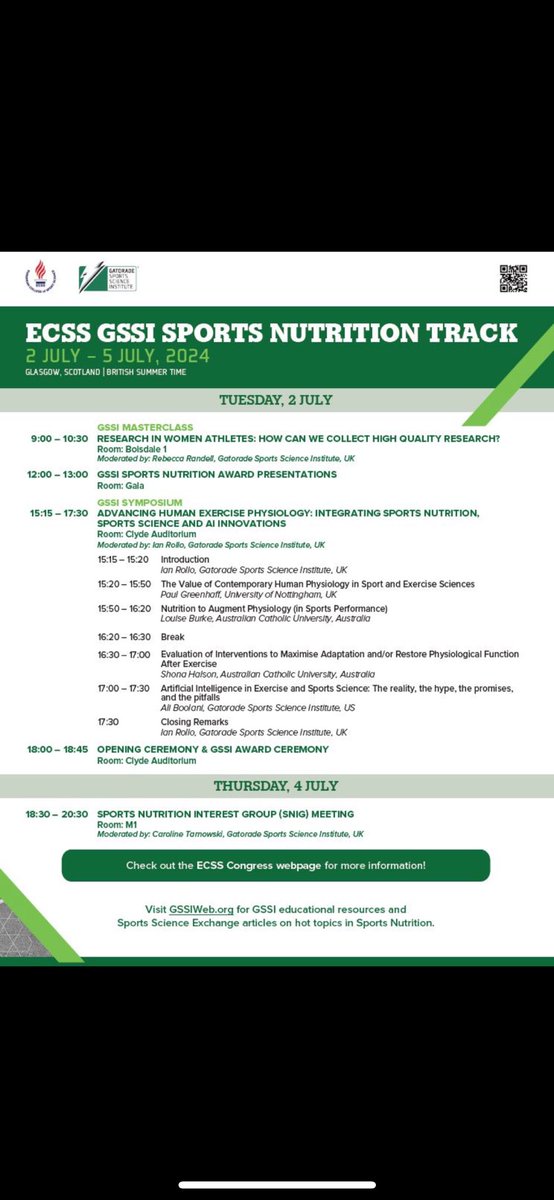 Ian Rollo PhD (@rollo_i) on Twitter photo Count down to <a href="/E_C_S_S/">ECSS</a> 2024!
Looking forward to the congress. The app is a great add this year allowing you to plan sessions, read abstracts, join communities ect.
Please come and say hi to the #GSSI team:
<a href="/c_tarnowski95/">Caroline Tarnowski</a>
<a href="/rrandell86/">Rebecca Randell</a>
<a href="/JimCarterUK/">James Carter</a>
<a href="/LBNutr/">Liam - Nutritionist 🍏</a>
See you in Glasgow Count down to <a href="/E_C_S_S/">ECSS</a> 2024!
Looking forward to the congress. The app is a great add this year allowing you to plan sessions, read abstracts, join communities ect.
Please come and say hi to the #GSSI team:
<a href="/c_tarnowski95/">Caroline Tarnowski</a>
<a href="/rrandell86/">Rebecca Randell</a>
<a href="/JimCarterUK/">James Carter</a>
<a href="/LBNutr/">Liam - Nutritionist 🍏</a>
See you in Glasgow