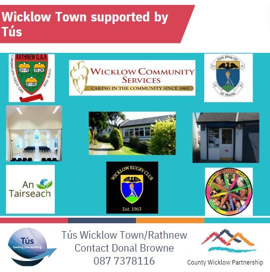 County Wicklow Partnership (@wicklowpship) on Twitter photo *Tús in Wicklow Town and Rathnew*
Wicklow Town and Rathnew are covered by our Tús supervisor Donal Browne. For more information or how to apply contact Donal on 087 7378116 or dbrowne@wicklowpartnership.ie *Tús in Wicklow Town and Rathnew*
Wicklow Town and Rathnew are covered by our Tús supervisor Donal Browne. For more information or how to apply contact Donal on 087 7378116 or dbrowne@wicklowpartnership.ie