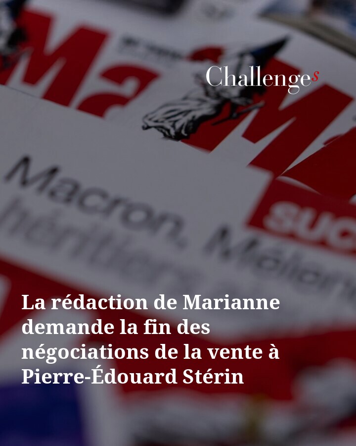 📰 La rédaction de Marianne a voté à l’unanimité la fin du processus de négociations pour la vente de l’hebdomadaire.

🚫 Les négociations avançaient bien et la vente de l’hebdomadaire Marianne à Pierre-Edouard Stérin n’était qu’une question de temps. 

➡️ l.challenges.fr/RWS