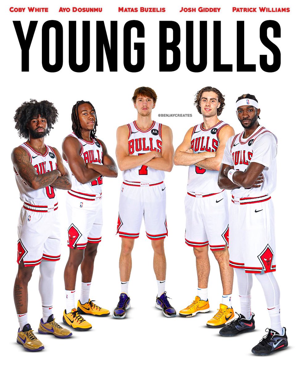 Bullsfans's tweet photo. The #Bulls Young Core

(Via @BenjayCreates) https://t.co/Gtm602JxDp