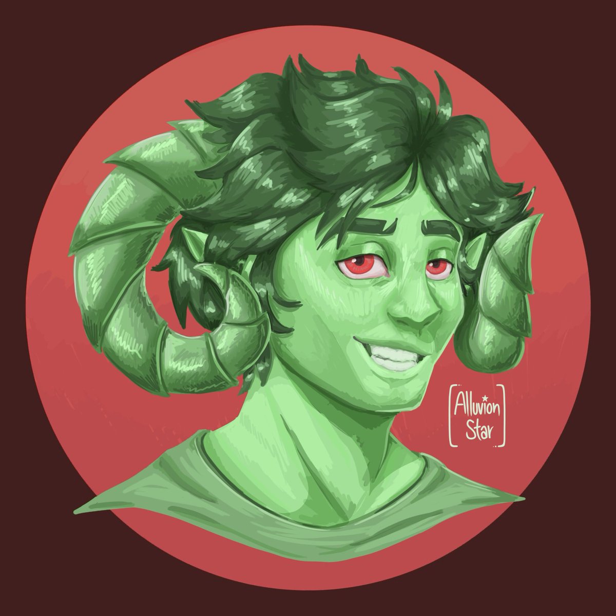 AlluvionStar's tweet image. 💚😈❤️
#complementarycolors #digitalpainting #artschool
