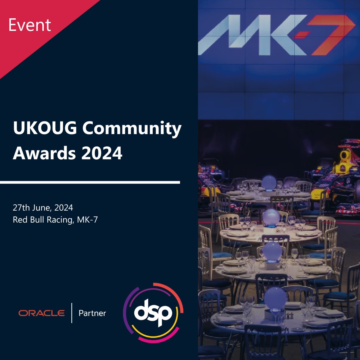 dsp_uk's tweet image. We’re looking forward to the 2024 UKOUG Community Awards tonight at Red Bull Racing’s iconic MK-7 venue, DSP has been shortlisted in 7 categories! Thank you to our amazing team for their hard work. Here's to an amazing night celebrating the Oracle community.

#UKOUG #ukougawards