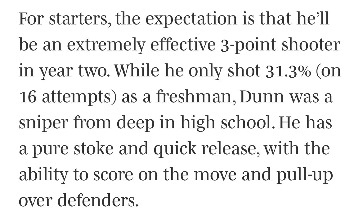 SunsAreBetter's tweet image. An interesting snippet from Sports Illustrated’s scouting report on Ryan Dunn.

Sounds like they view him as an underutilized shooter at Virginia, not a bad one.