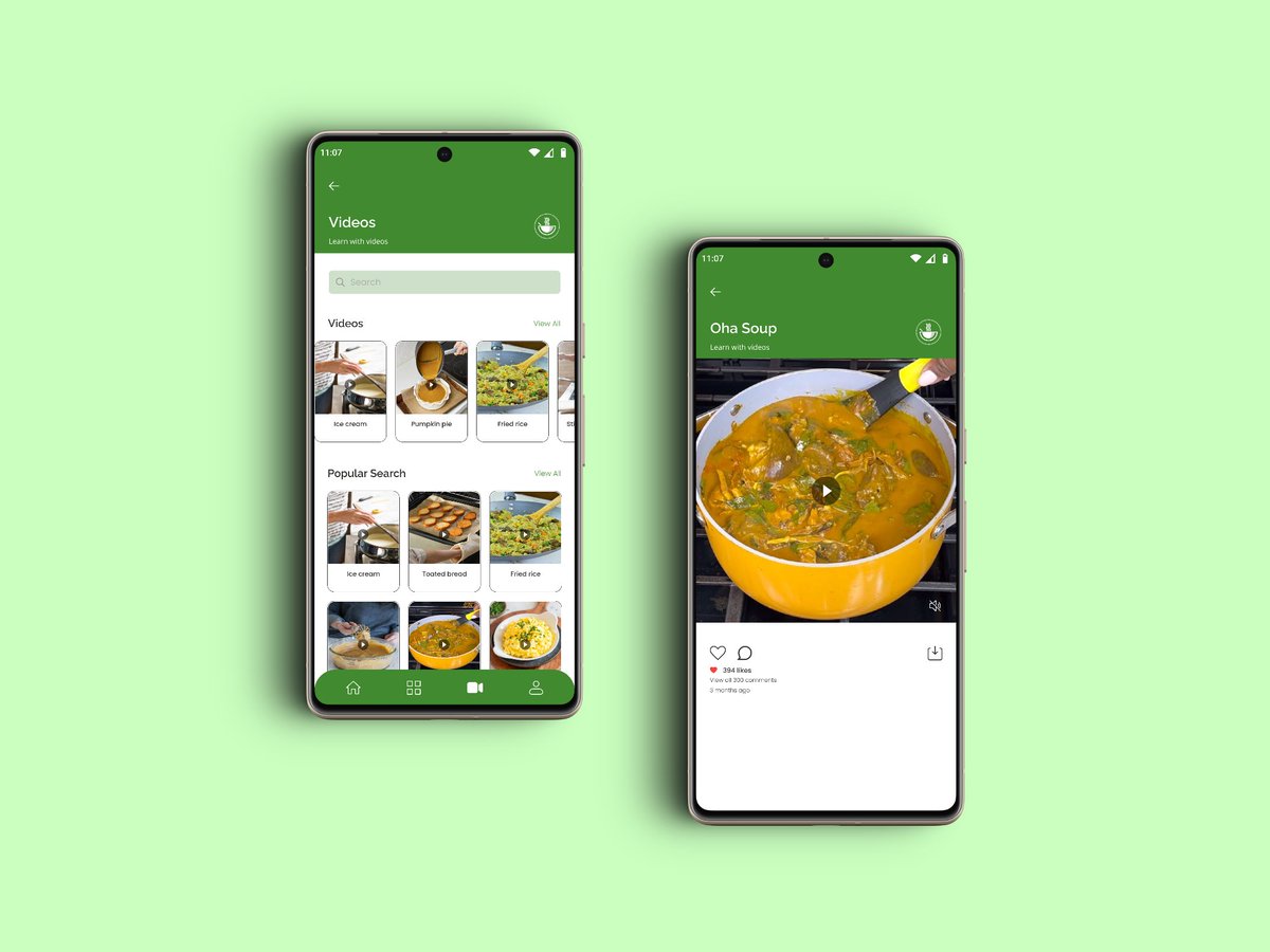 monikamicable's tweet image. I designed this cooking teaching app &quot;Cook Wise&quot; Currently, I have finalized the user interface design and user experience design.
Key features like recipe browsing, video tutorials, and an interface to comment on videos.
#uiuxdesign
#mobileapp
#teachingapp 
@Mxnasseh