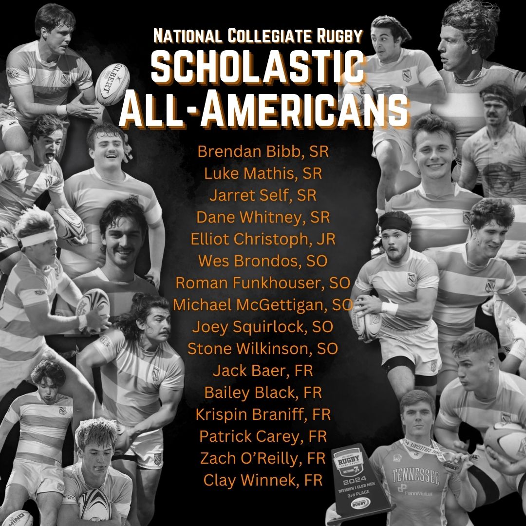 Tennessee Rugby (@vol_rugby) on Twitter photo #VolRugby produced 16 NCR Scholastic All-Americans for the 23/24 season, the most of any team in the Southeastern Collegiate Rugby Conference
A Scholastic All American: 3.5 GPA or higher & rostered for 50% of the Fall 15s A-side matches or 50% of the A-side Spring 7s tournaments #VolRugby produced 16 NCR Scholastic All-Americans for the 23/24 season, the most of any team in the Southeastern Collegiate Rugby Conference
A Scholastic All American: 3.5 GPA or higher & rostered for 50% of the Fall 15s A-side matches or 50% of the A-side Spring 7s tournaments