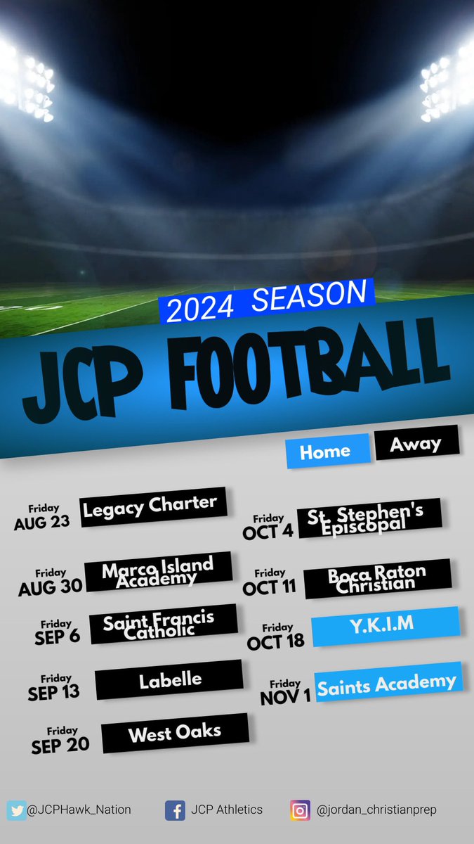 KadenGriner's tweet photo. Our 2024 upcoming season schedule!!!! 💪🏼💪🏼💪🏼 @JCPHawk_Nation @CoachMario14 @H2_Recruiting @Dwight_XOS @polk_way https://t.co/Zto1KRHSpF