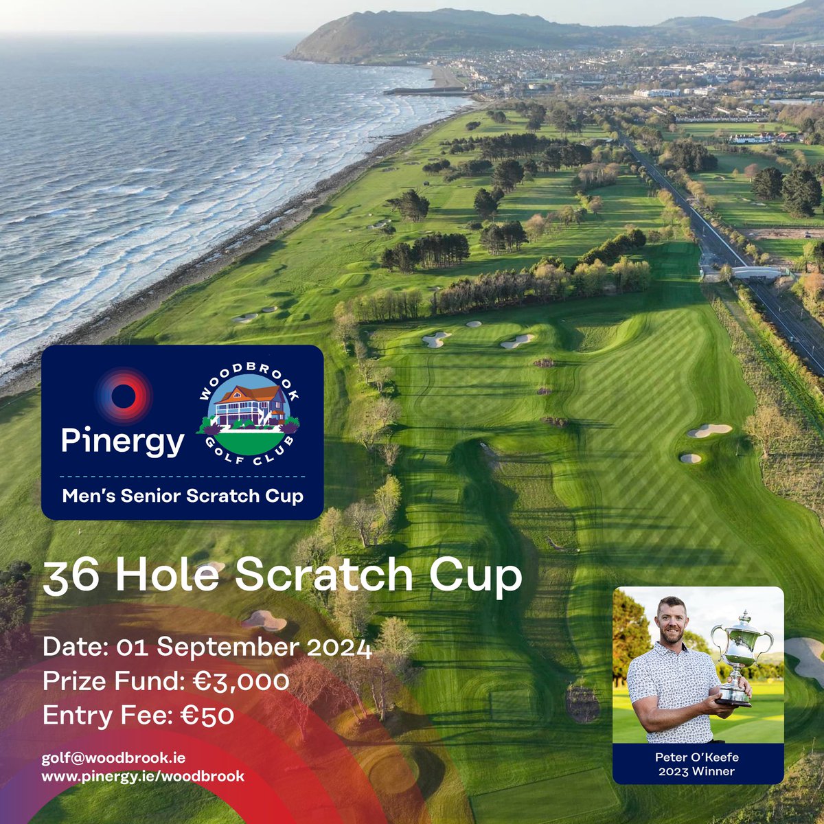 Pinergy Woodbrook Men’s Senior Scratch Cup entries are now live. The event will be played at a later date of 1st September 2024.

Entries: golfgenius.com/leagues/669668…

A Massive thank you to our tournament sponsor, Pinergy, for the continued support of the Men’s Senior Scratch Cup.