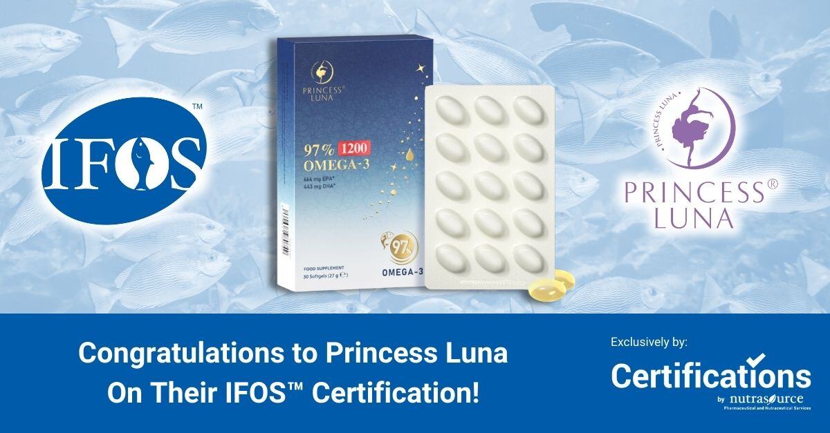 Our team is thrilled to announce the IFOS™ certification of Princess Luna’s 
97% 1200 OMEGA-3 Softgels! Our team looks forward to seeing what they continue to achieve in the future.

👉 Product Report: hubs.la/Q02DsWZJ0
-
#IFOSCertified #IFOS #IFOSCertification #Omega3