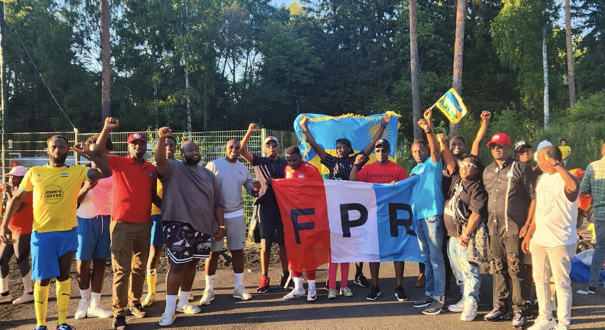 MugasaIko's tweet photo. Rwandans 🇷🇼 from Finland 🇫🇮 show support to the Candidate of RPF #PK24 🔴⚪️🔵 HE @PaulKagame #2024 Rwandan elections at TAT Football Competition,Diaspora ya Helsinki turi tayari #tuzamutora100%, #KuGipfunsi ✊🏾✊🏾✊🏾 #toraneza 
@rpfinkotanyi @DianeGashumba @Suwimbabazi_M @jnabdallah https://t.co/xVva8xY60v