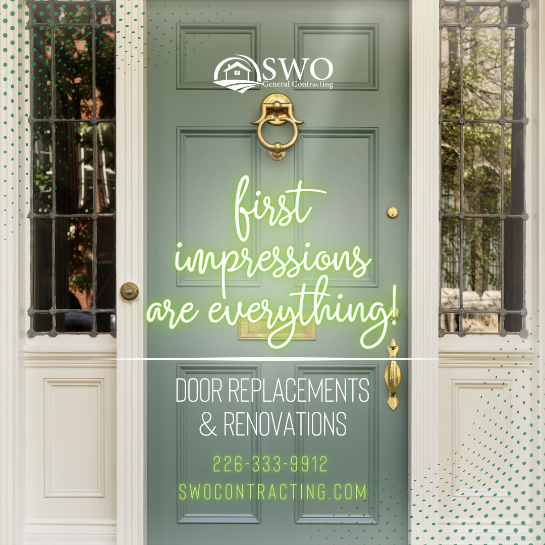 swocontracting's tweet image. A beautiful entrance begins with a well-crafted door! Trust in SWO for flawless door renovations and replacements that leave a lasting impression. 

Reach out to us to learn more. 🌐 swocontracting.com

#doorreplacements #newdoor