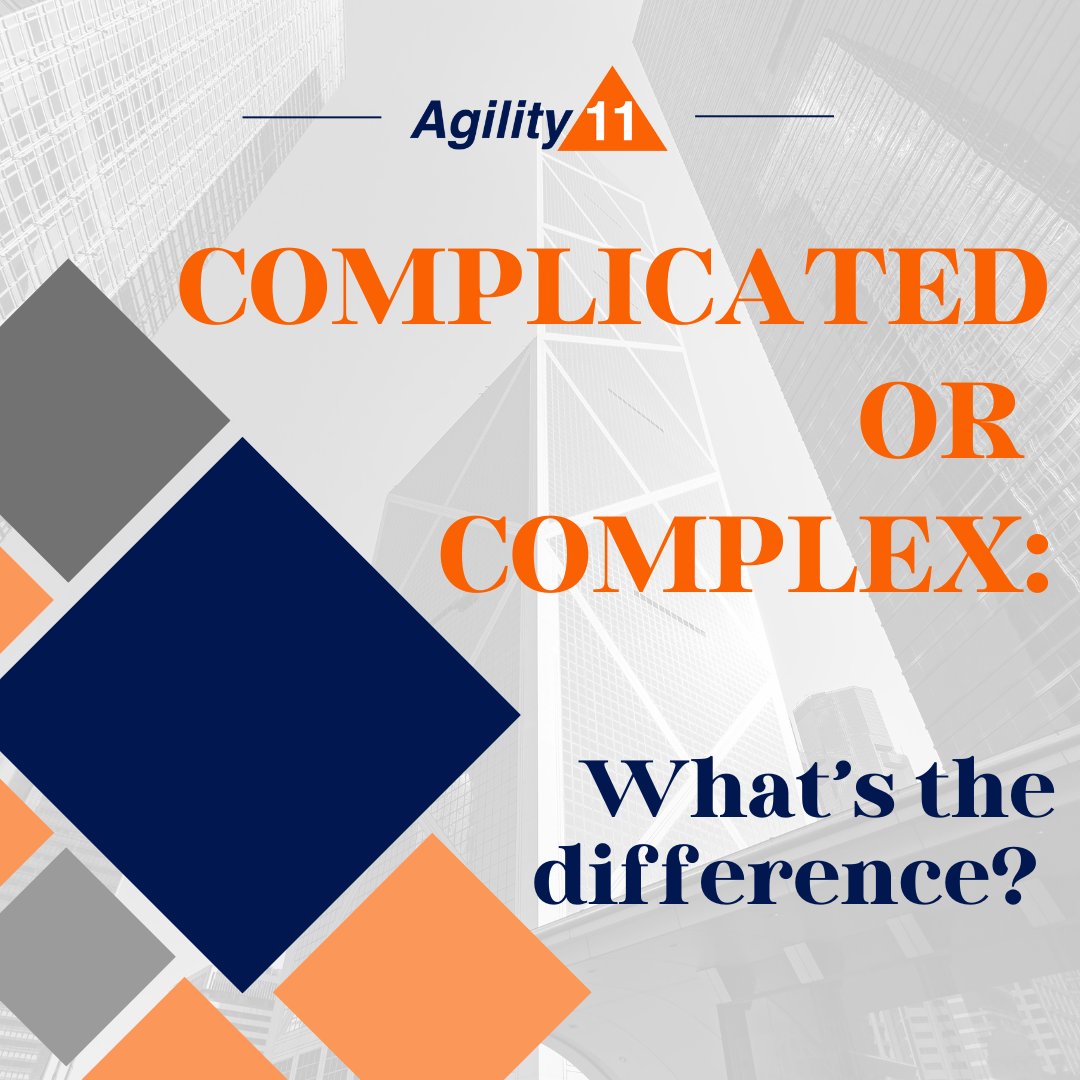 Following a recipe is a complicated problem. It’s predictable and repeatable. Creating a recipe is a complex problem: the process isn't predictable or repeatable &amp; the same process may not work for a different recipe!

Learn more in our workshops: agility11.com/cal