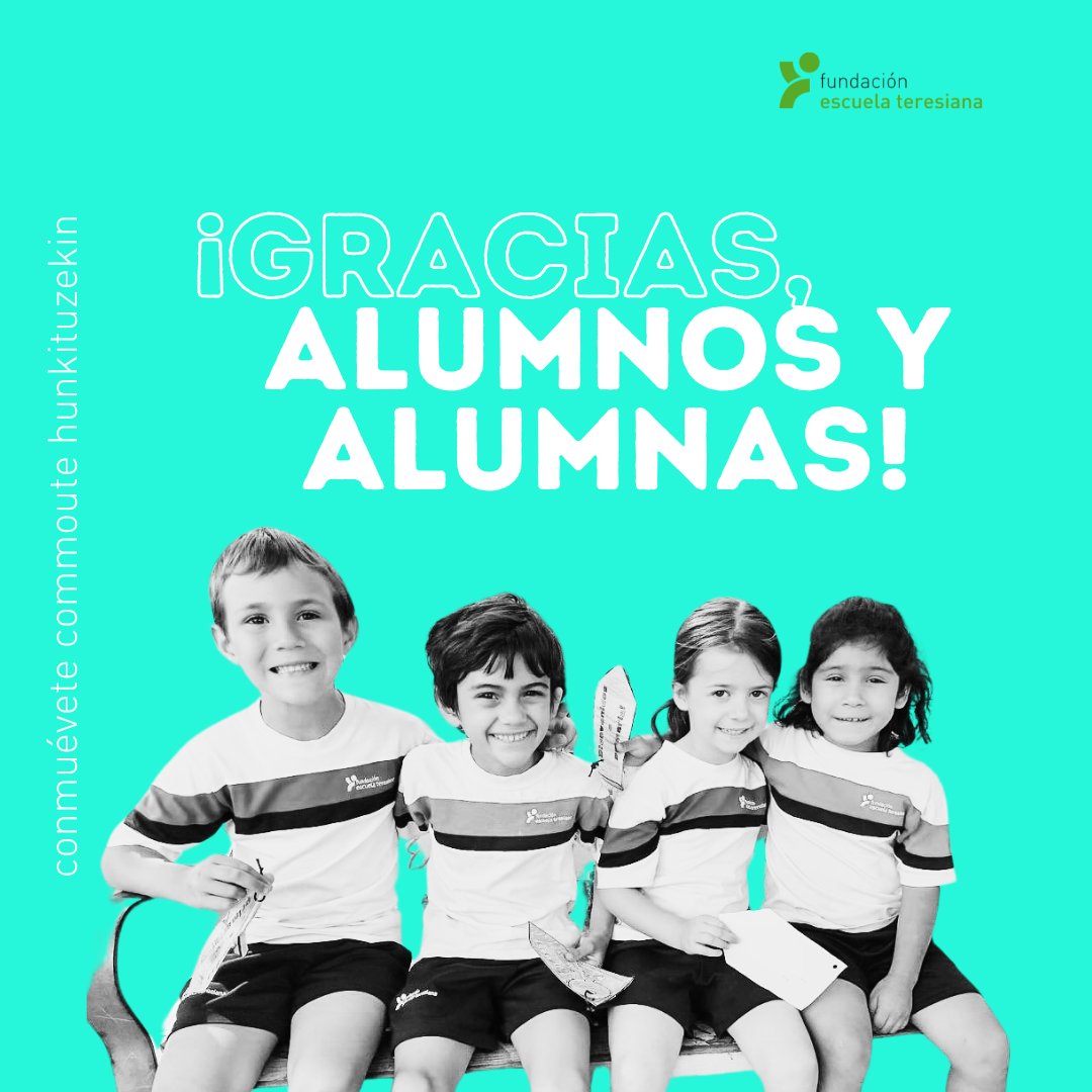 FETeresiana's tweet photo. Los 𝐚𝐥𝐮𝐦𝐧𝐨𝐬 y 𝐚𝐥𝐮𝐦𝐧𝐚𝐬 sois el centro de nuestra acción educativa. Vuestra energía, curiosidad y pasión por aprender nos inspiran constantemente.
¡Gracias, chicos y chicas, por ser parte de nuestra familia!
#alumnado
#ConMuéveTe💕
#ComMouTe💕
#HunkiTuzEkin💕 https://t.co/nhk6vRdZge