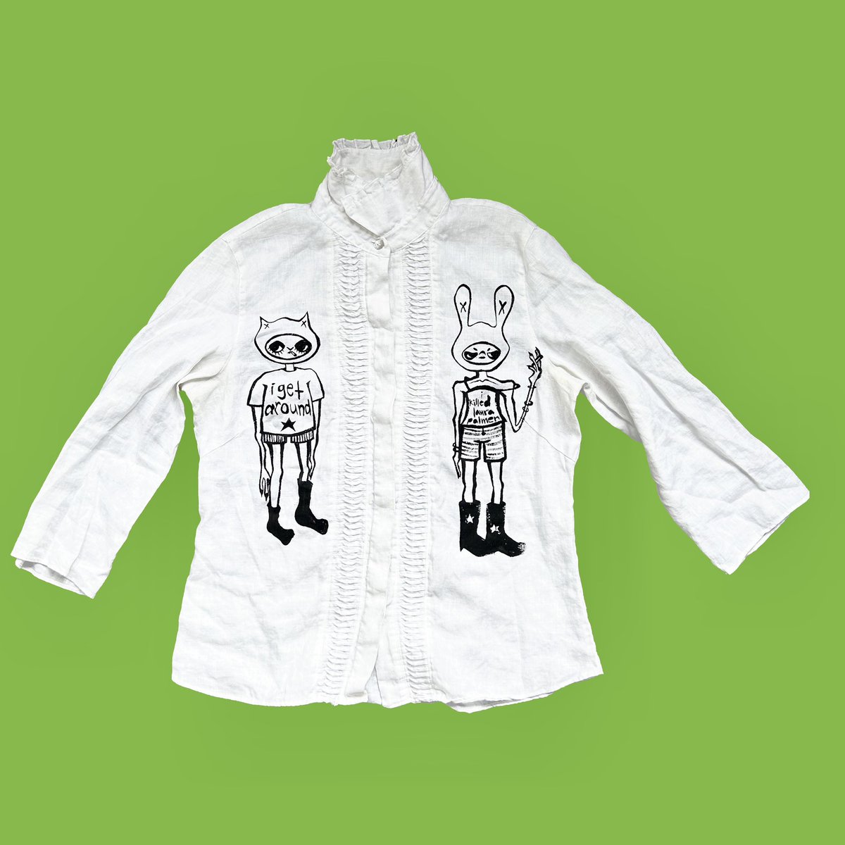 lobotomyeye's tweet photo. here’s a shirt i painted https://t.co/WSgEOODsC7