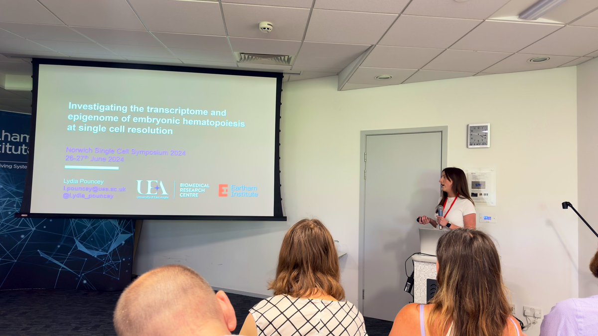 Anita Scoones (@anitascoonesphd) on Twitter photo PhD student Lydia Pouncey from the Mok lab @biouea presenting her 10X multiomics data of distinct developmental stages of embryonic #hematopoiesis <a href="/gifaymok/">Geoff Mok</a> 🩸🥚🐣 #EIsinglecell24 <a href="/EarlhamInst/">Earlham Institute</a> <a href="/EI_single_cell/">EI Single Cell now @whatchamacaulay.bsky.social</a> PhD student Lydia Pouncey from the Mok lab @biouea presenting her 10X multiomics data of distinct developmental stages of embryonic #hematopoiesis <a href="/gifaymok/">Geoff Mok</a> 🩸🥚🐣 #EIsinglecell24 <a href="/EarlhamInst/">Earlham Institute</a> <a href="/EI_single_cell/">EI Single Cell now @whatchamacaulay.bsky.social</a>