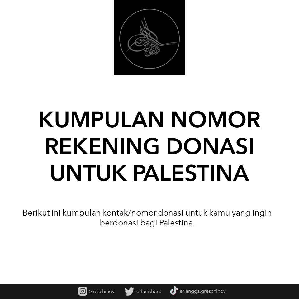 erlanishere's tweet photo. Kumpulan nomor rekening donasi untuk Palestina beserta badan yang menyalurkannya.
Jangan lupa disimpan! 👇 https://t.co/sg48mnluej