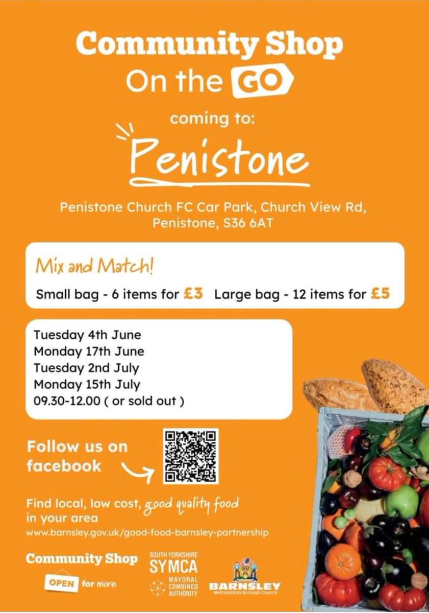 Community Shop On The Go will be back in the Club Car Park from 9:30 am on Tuesday July 2nd.

They'll also be back on Tuesday July 15th

⭐️6 items for £3 or 12 items for £5 ⭐️

Head down for a bargain.

🍠🥑🥕🍉🫘🍞🍇🍌🥦🫐🥯🍊🌽🧄🥬