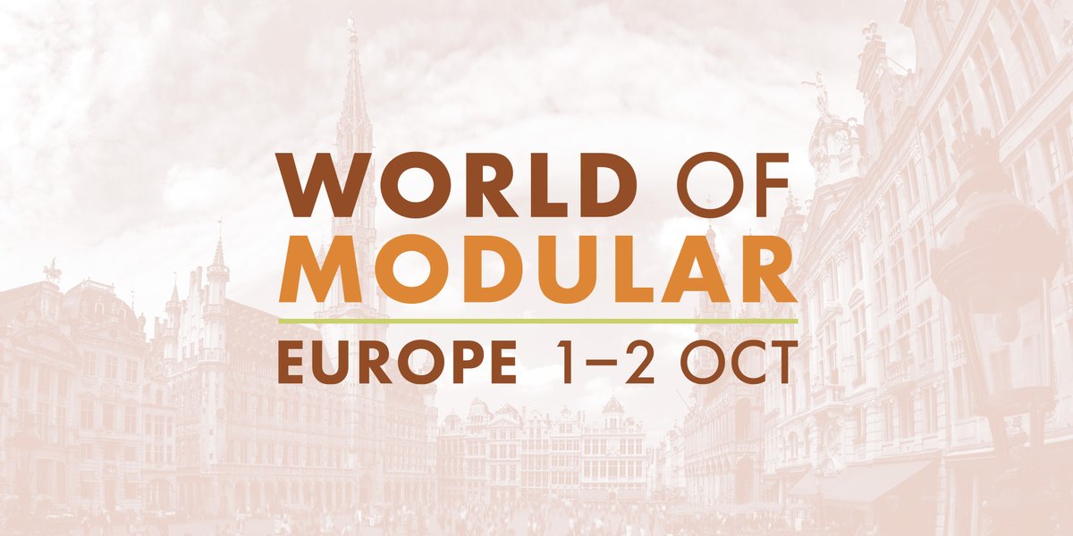 rethinkmodular's tweet image. #WorldofModularEurope is coming up fast! Join MBI and the global #modularconstruction industry in #Brussels October 1-2 for can&apos;t-miss education and international networking. Register today! modular.org/world-of-modul…