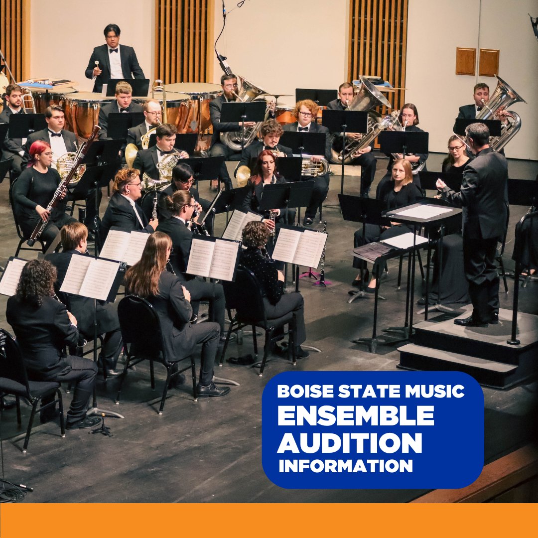 Boise State Music offers a variety of ensembles that provide professional-level performance opportunities. Any #BoiseState student can participate, regardless of major. Info on ensemble audition requirements, repertoire and dates is now available online👇

boisestate.edu/.../ensemble-a…