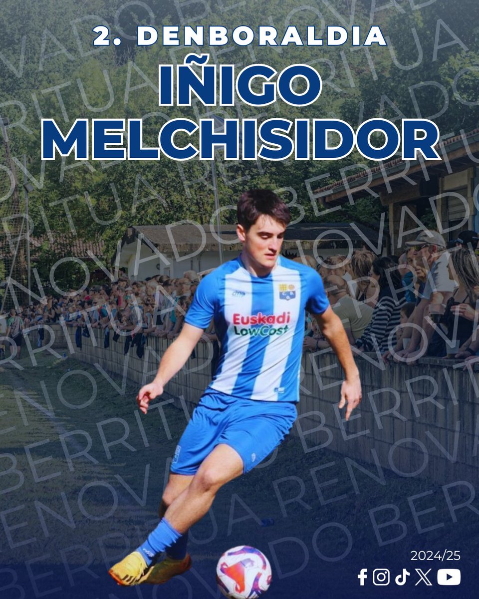 CD_Gordexola's tweet photo. 🔄 RENOVACIÓN / BERRIKUNTZA
Segunda renovación del día, ✍🏻 Iñigo Melchisidor, que la temporada pasada anotó 1 gol ⚽️ en Liga, continuará con nosotros un año más y será su 2ª temporada defendiendo el escudo del #Gorde‼
Aupa Meltxi!!💥
#Berrikuntza #SomosDeHonor
#AupaGorde
⚪🔵 https://t.co/ivyJVQIxp6