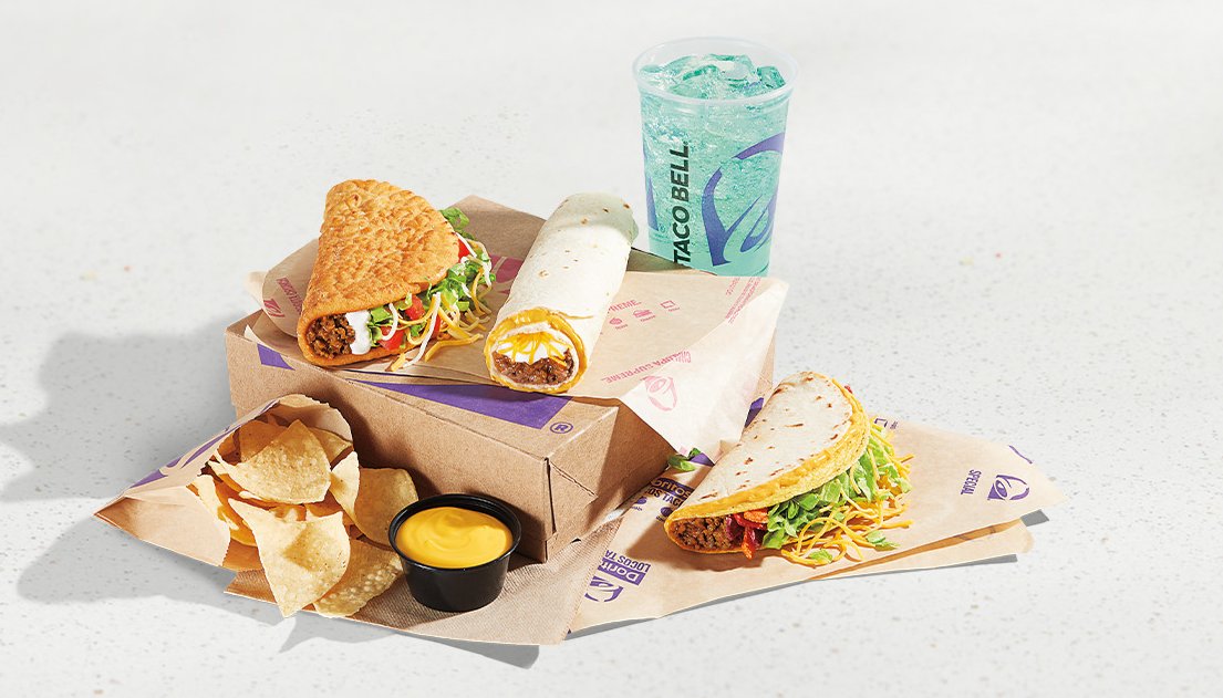 Taco Bell just won the discount meal war 

Their new $7 "Luxe Cravings Box" comes with:

• Medium drink
• Beefy 5-layer burrito
• Double-stacked taco
• Chalupa Supreme taco
• Chips with nacho cheese

It's a 55% discount on the items if they were all bought separately