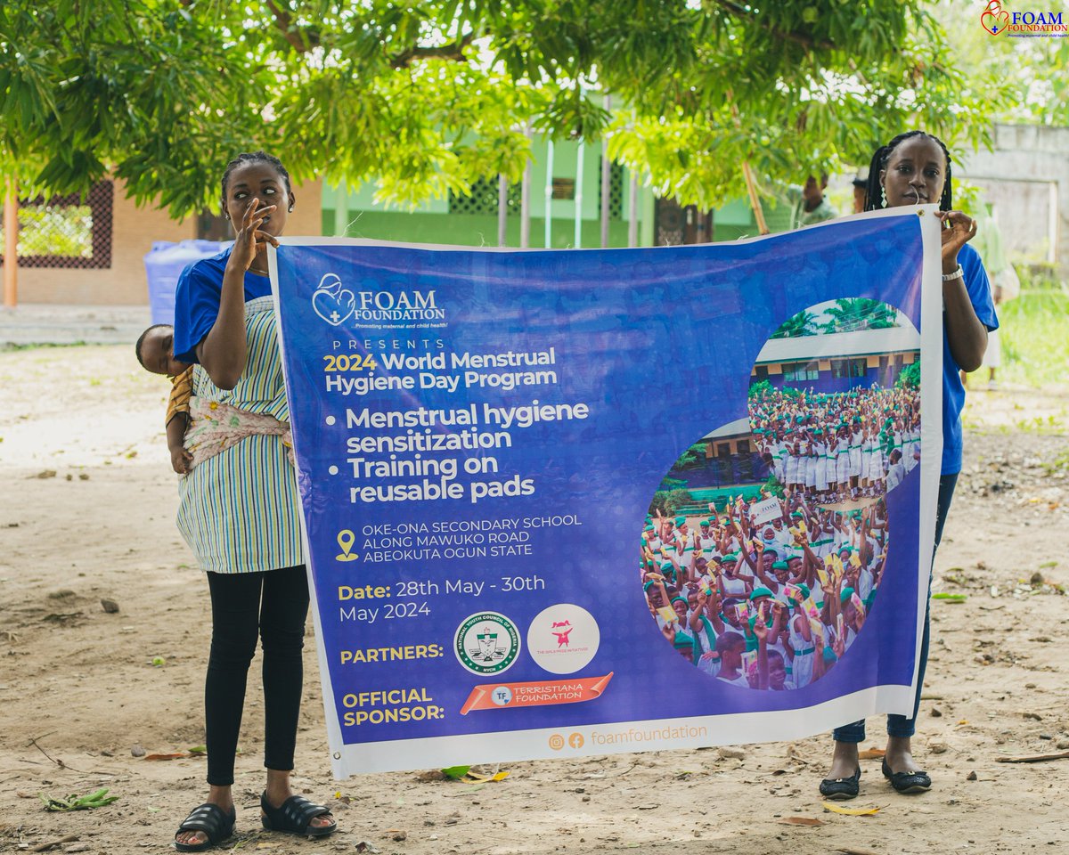 foamfoundation's tweet photo. We appreciate Terristiana Foundation - our official sponsor, The Girl's Pride Initiative for Sustainable Development, the Office of the Directorate for Gender &amp; Girl Child Empowerment (OGUN STATE), as well as our volunteers.
#MenstrualHygiene #menstrualhealth #FoamFoundation https://t.co/ilYvEM8ogL