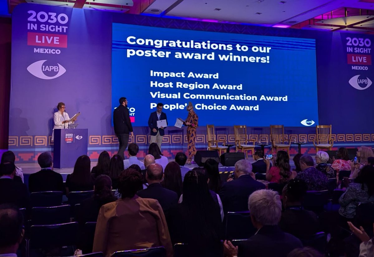 peekteam's tweet image. 👏Well done to Peek Head of Data Insights @serlarte and co-authors for winning the Impact Award at @IAPB1 #2030InSight. Our winning poster shows new insights into child eye health from Peek-powered programmes in 12 countries.  We're honoured to stand alongside the other winners!