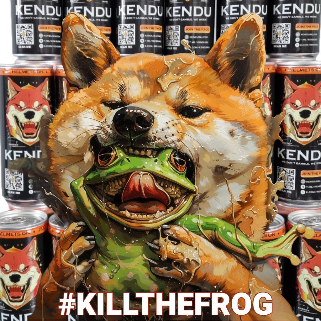 FabricRip's tweet photo. @MonstersCoins We here at $KENDU will flip the frog and soon it won't be "what's the next PEPE, it will be "who will top $KENDU?" And the answer my friend, is no one. No competition. $KENDU rules DeFi

#KillTheFrog https://t.co/P6SrIcRPhG
