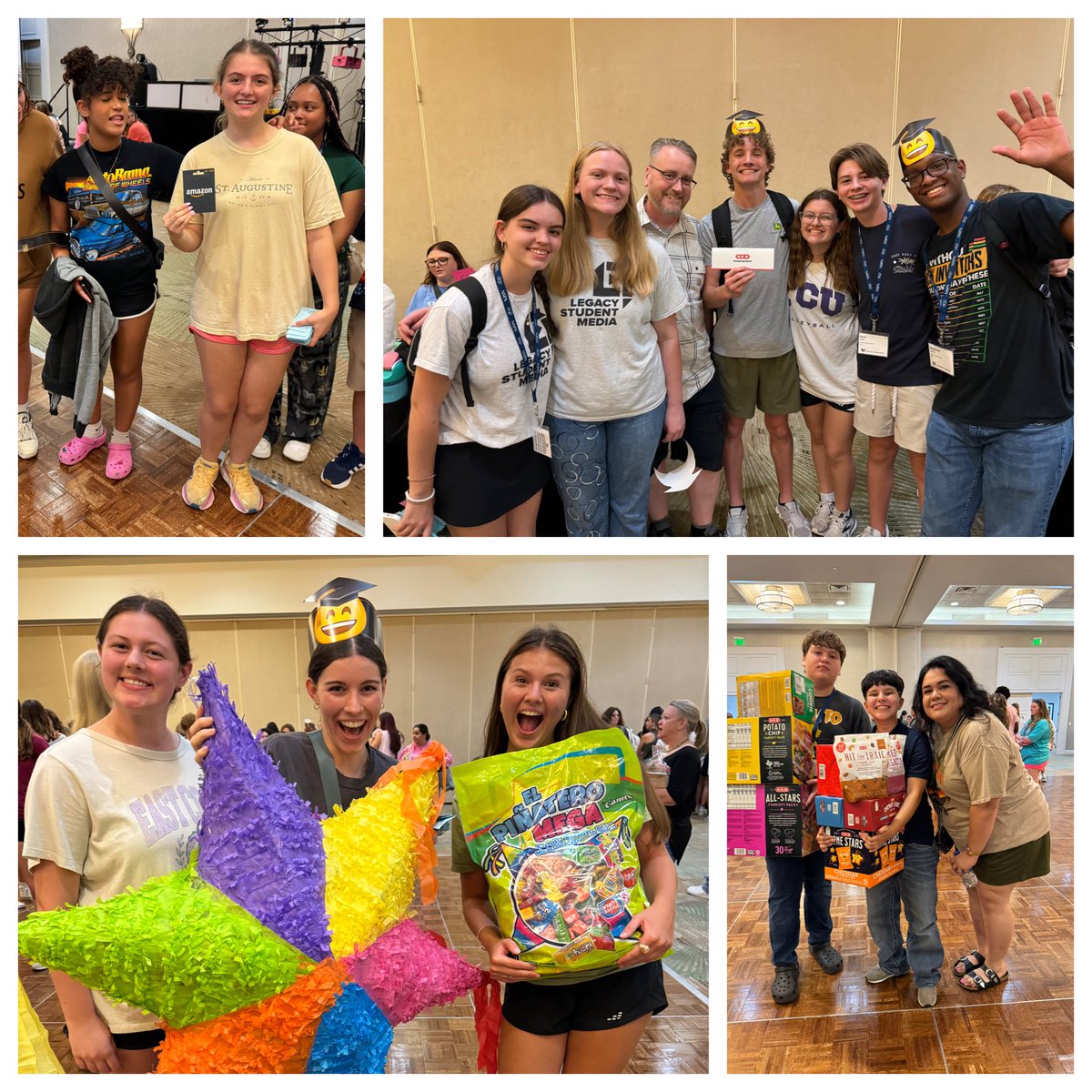 Our Gloria Shields NSPA Media Workshop auction was amazing thanks to #HEBHelpingHere generous donation to the Gloria Shields NSPA Media Workshop. Congrats to the <a href="/therideronline/">Legacy Student Media</a> staff for winning the H-E-B gift card. That will go to good use at the new #HEBMansfield