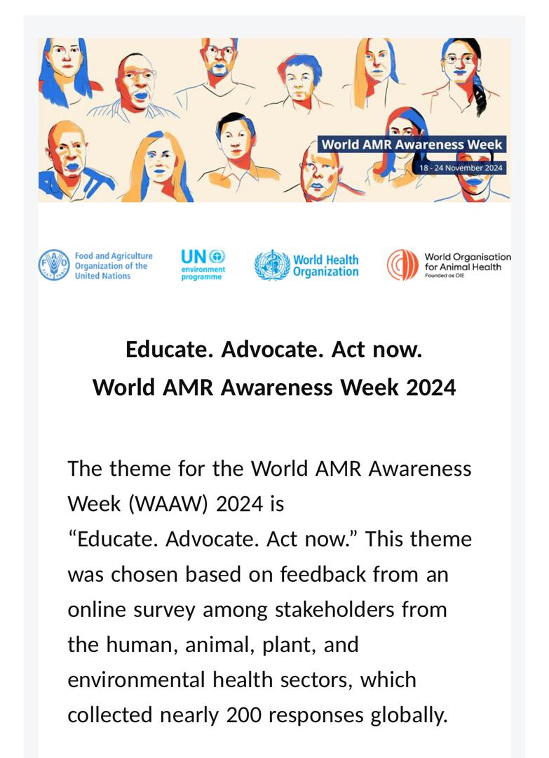 🛑Mark your calendars🗓️
Stay tuned for World Antimicrobial Resistance Week 2024, an important time to raise awareness and take action against #AMR.
Let's join together to #combatAMR
Your participation matters!
#HealthcareHeroes
#WAAW_24
#AMR