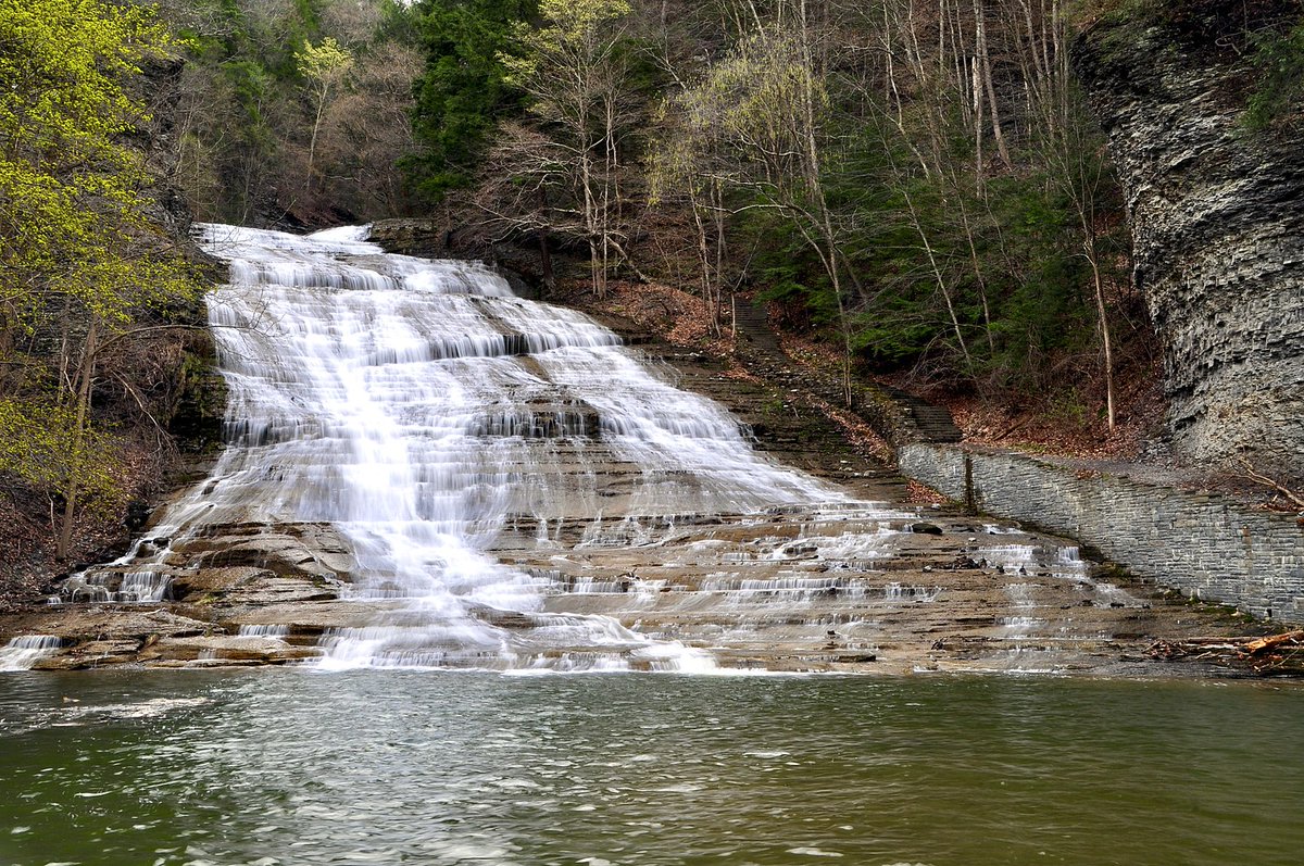 We might be biased, but we have the best backyard: Buttermilk Falls State Park. Start your hike between tents 3 and 4 at the trailhead to upper Buttermilk.

After a one-hour hike to the lower park, you’ll be greeted with a swimming hole, waterfalls, and a shaded playground.