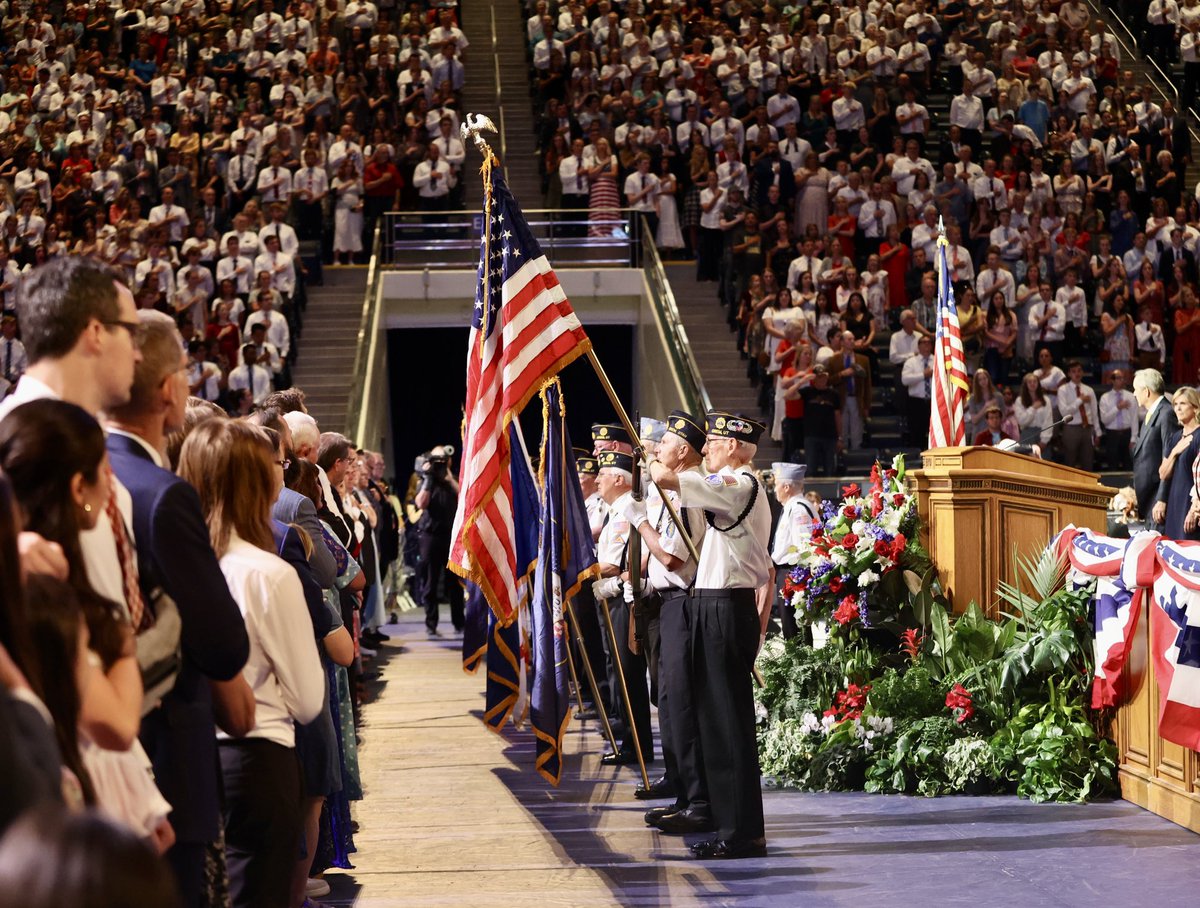 🇺🇸 Don’t miss our annual Patriotic Service at #BYU’s Marriott Center—happening Sunday, June 30, at 7pm. Elder Matthew S. Holland will be our keynote speaker, with music by Dallyn Vail Bayles, and the #Utah National Guard 23rd Army Band. No tickets are required, entry is free. 🙌