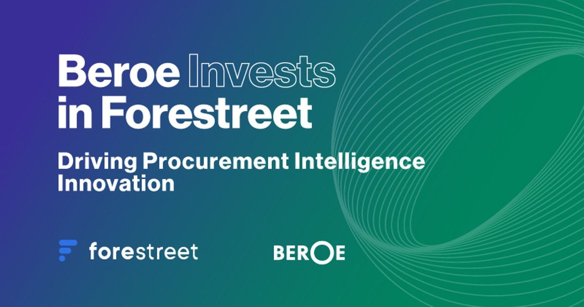 ProcurementMag_'s tweet photo. @beroeinc 's strategic investment in @Forestreet_ aims to revolutionize procurement with AI-driven tools. 

Read more: https://t.co/DkZNotLLYj

#AI #Innovation #SupplyChain https://t.co/2eE5tyCff0