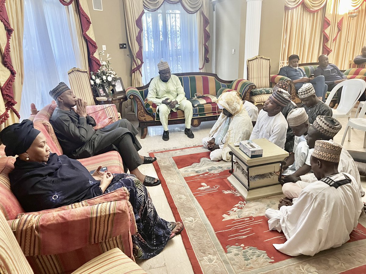 Ndanusa27's tweet photo. The leaders of the disabled community throughout Kwara State visited the family of Dr. Abubakar Bukola Saraki CON at their residence in Ikoyi, Lagos, to offer their condolences following the passing of their beloved mother. https://t.co/TLBfiOf1rB