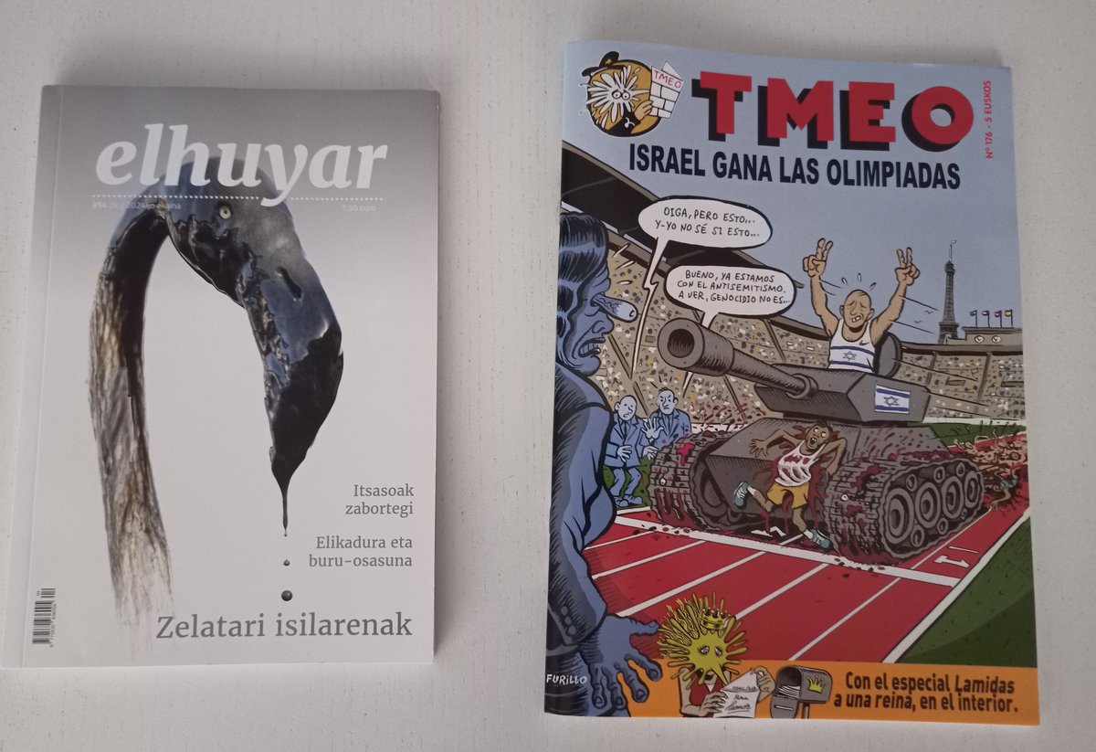 Ba kasualitatez egun berean etxera heldu zaizkit zientzia-dibulgazioko aldizkaririk onena <a href="/ElhuyarZientzia/">Elhuyar Zientzia</a> eta humorezko aldizkaririk onena <a href="/eltmeo/">Revista TMEO</a> #harpidetza #EHn