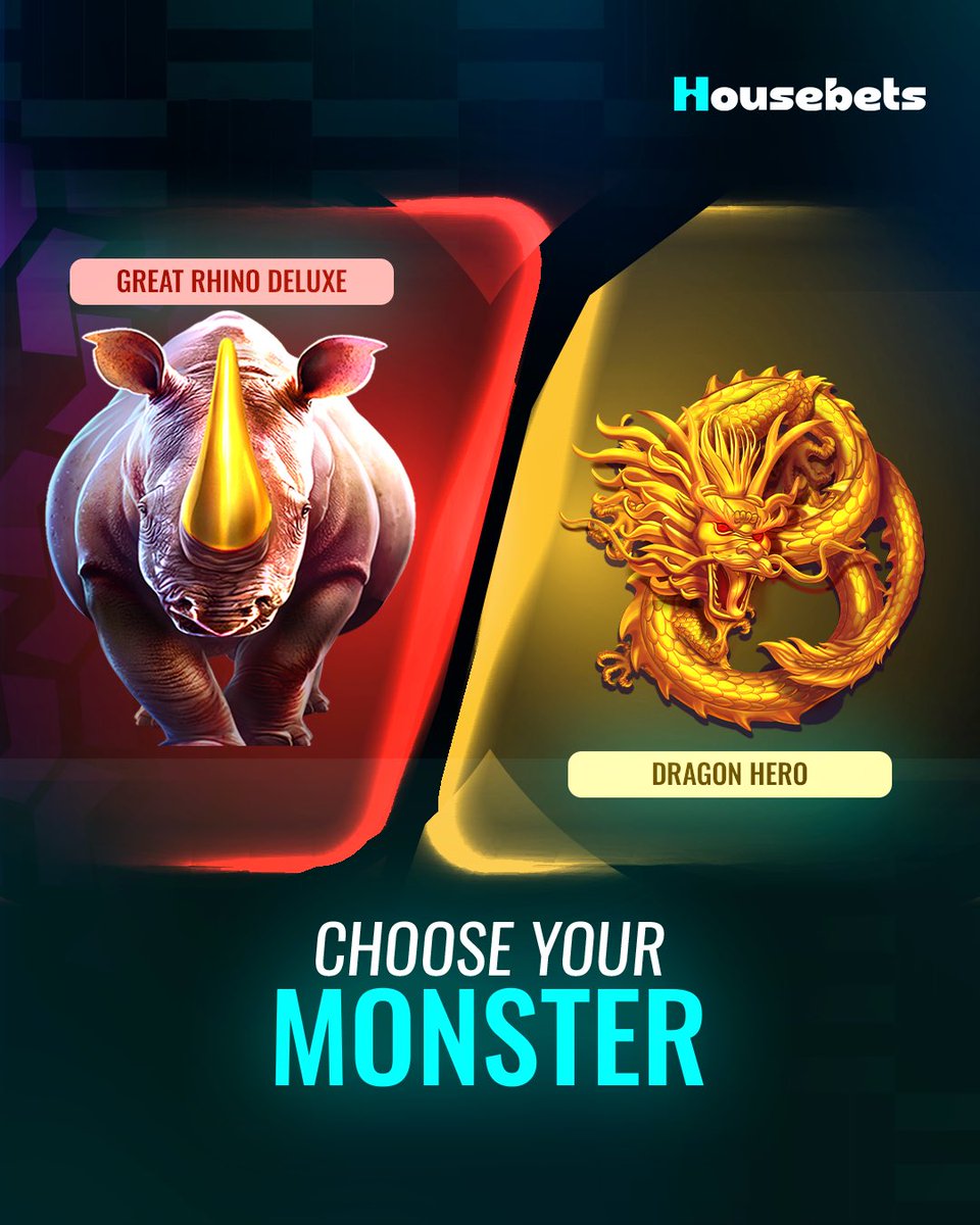 housebets's tweet photo. 🎰 We have a Slots face off from Pragmatic Play 🎰

#🦏Deluxe 🆚 #🐉Hero 

Are you team 🦏 or team 🐉? 

Drop your answer below 👇 

#Housebets #onlinecasino #Slotwars #Bitcoin #crypto https://t.co/69EYENUKqA