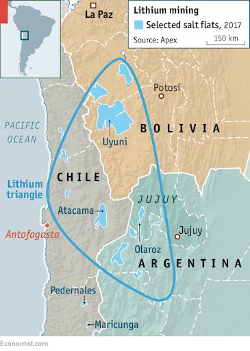 PatoPetrakosky's tweet image. Para que vayamos comprendiendo de por qué el RIGI en Argentina y de un nuevo golpe de estado en Bolivia.
Bolivia, Argentina y Chile conforman el "Triangulo del Litio", donde se encuentra concentrado el 68% de las reservas del #litio del mundo.
Los salares de Uyuni, en Bolivia,…