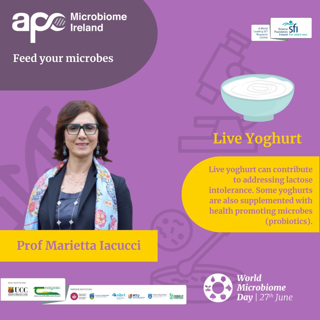 APC Microbiome Ireland (@pharmabiotic) on Twitter photo Feed your Microbes is the 2024 theme for <a href="/WMicrobiomeDay/">World Microbiome Day</a> which takes place today. APC has compiled a list of foods your microbes will love! Prof <a href="/MariettaIacucci/">Marietta Iacucci</a> has selected Live Yoghurt.
@scienceirel <a href="/UCCResearch/">UCC Research</a> <a href="/EUFIC/">European Food Information Council (EUFIC)</a> #worldmicrobiomeday Feed your Microbes is the 2024 theme for <a href="/WMicrobiomeDay/">World Microbiome Day</a> which takes place today. APC has compiled a list of foods your microbes will love! Prof <a href="/MariettaIacucci/">Marietta Iacucci</a> has selected Live Yoghurt.
@scienceirel <a href="/UCCResearch/">UCC Research</a> <a href="/EUFIC/">European Food Information Council (EUFIC)</a> #worldmicrobiomeday