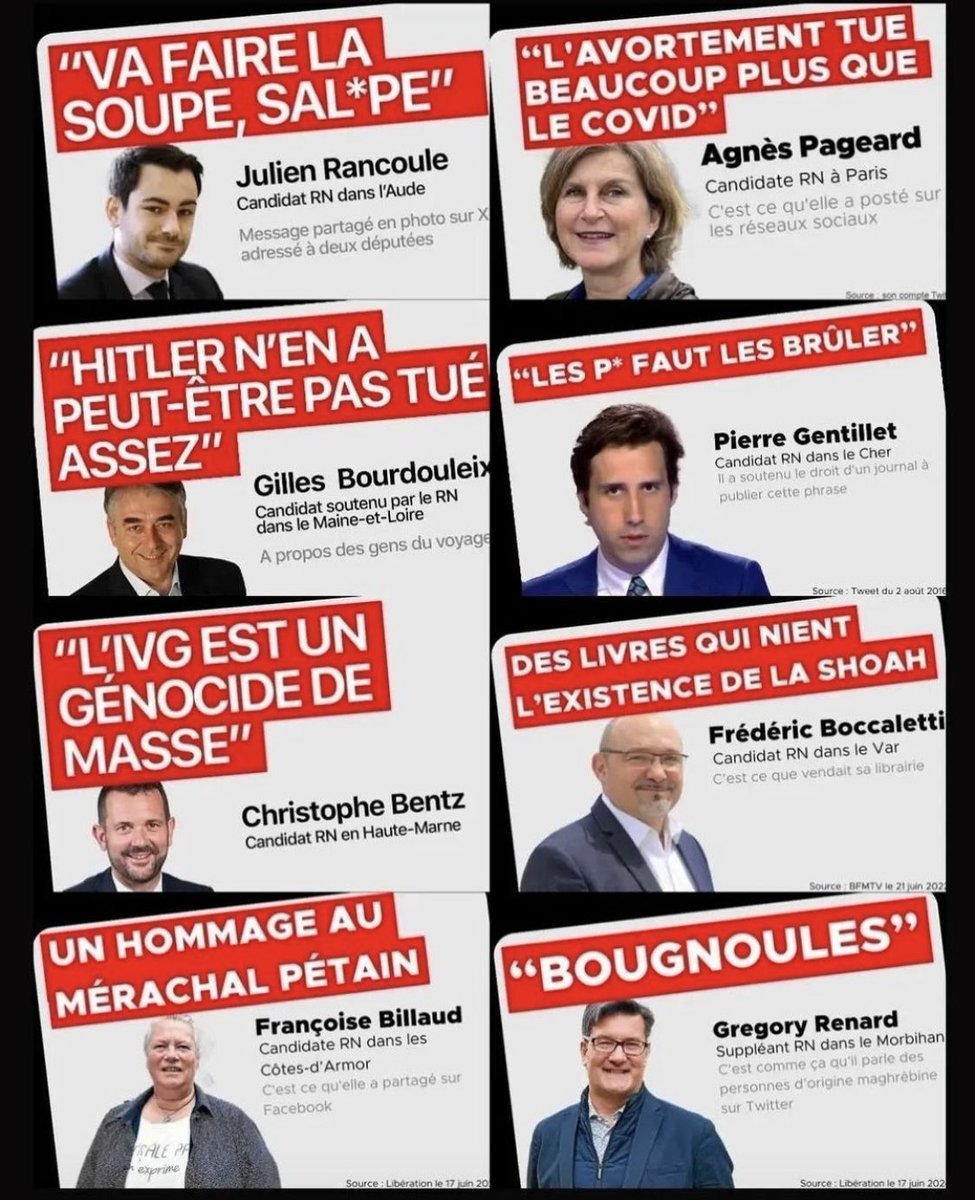 francoisedegois's tweet photo. Arriver à 4 jours d’un 1er tour crucial pour ce pays et réaliser que la presse n’a quasiment jamais demandé de comptes au candidat #Bardella sur ces gens . Naufrage médiatique suite #legislatives2024 https://t.co/lrEvNCfGVn